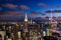 Beautiful view on Manhattan with as seen from top of Rockefeller Center Royalty Free Stock Photo