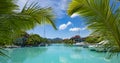 A beautiful view of marina at Eden Island Mahe Seychelles Royalty Free Stock Photo