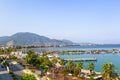 The beautiful view of the marina in Finike of Antalya.