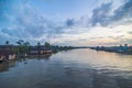 Beautiful view of Martapura River in the morning in Banjar, South Kalimantan, Indonesia