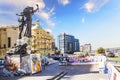 Beautiful view of the Martyrs` Monument in the center of Beirut