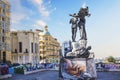 Beautiful view of the Martyrs` Monument in the center of Beirut