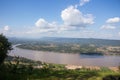 Beautiful of landscape View Mekong River at Wat Pha Tak Suea in