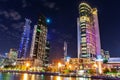 A beautiful view of Melbourne downtown across the Yarra river at Royalty Free Stock Photo