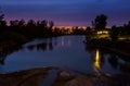 Beautiful view from the Minto Island view at the Willamette river Royalty Free Stock Photo