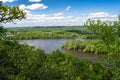 Beautiful view of the Mississippi River as seen from Red Wing Minnesota from the Barn Bluff hiking trail