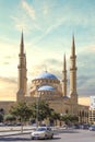 Beautiful view of Mohammad Al-Amin Mosque and Downtown Beirut Royalty Free Stock Photo