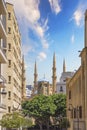 Beautiful view of Mohammad Al-Amin Mosque and Downtown Beirut Royalty Free Stock Photo