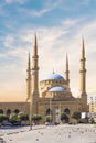 Beautiful view of Mohammad Al-Amin Mosque and Downtown Beirut Royalty Free Stock Photo