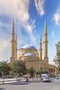 Beautiful view of Mohammad Al-Amin Mosque and Downtown Beirut Royalty Free Stock Photo