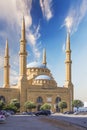 Beautiful view of Mohammad Al-Amin Mosque and Downtown Beirut Royalty Free Stock Photo