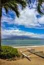 Beautiful view of Molokai Island from Kaanapali Beach, Maui Royalty Free Stock Photo