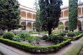 Beautiful view of the Monastery of San Jeronimo de Yuste with a garden Royalty Free Stock Photo