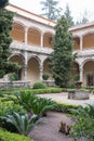 Beautiful view of the Monastery of San Jeronimo de Yuste with a garden Royalty Free Stock Photo