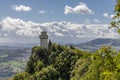 Beautiful view of Montale, or Terza Torre, one of the towers of the city of San Marino