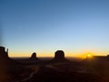 Beautiful view of Monument Valley at sunset. Utah, United States. Royalty Free Stock Photo