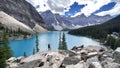 Beautiful view of Moraine Lake and mountains in Banff National Park, Alberta, Canada. Royalty Free Stock Photo