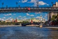 Beautiful view of Moscow Kremlin and Moskva river