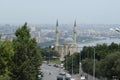 A beautiful view of the Mosque in Baku with a panorama view of the whole city a rare shot.