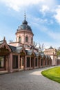 Beautiful view of the Mosque in the garden behind the Schwetzingen Palace Royalty Free Stock Photo