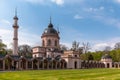 Beautiful view of the Mosque in the garden behind the Schwetzingen Palace Royalty Free Stock Photo