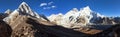 Mount Everest Lhotse Nuptse Pumori from Kala patthar Royalty Free Stock Photo