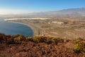 Beautiful view of the Mount Roja. Beautiful view to the Playa de La Tejita. Tenerife, Canary islands, Spain. Royalty Free Stock Photo