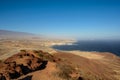 Beautiful view of the Mount Roja. Beautiful view to the Playa de La Tejita. Tenerife, Canary islands, Spain. Royalty Free Stock Photo