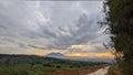 beautiful view of Mount Salak in the afternoon Royalty Free Stock Photo