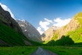 Beautiful view of the mountain gorge of the North Caucasus. Royalty Free Stock Photo