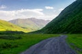 Beautiful view of the mountain gorge of the North Caucasus. Royalty Free Stock Photo