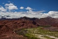 Beautiful view on the mountain range around Cafayate in the argentinien andes near salta