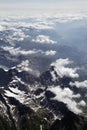 Beautiful view of the mountain range of the European Alps