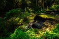 Beautiful view of mountain small waterfall river in summer, Old Mountain Royalty Free Stock Photo