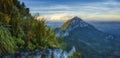 Beautiful view of mountain summit of Mount Pulai Royalty Free Stock Photo