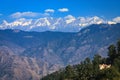 View of Himalayas from Mussoorie Royalty Free Stock Photo