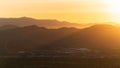 Beautiful view of the mountains at sunset in Reno, Nevada Royalty Free Stock Photo