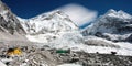 View of Mt Everest base camp Royalty Free Stock Photo