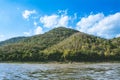 Nam Kahn River view from a cruising boat in Luang Prabang, Laos