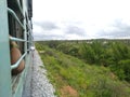 Beautiful view of Nature or Landscape view from Indian Train Window Royalty Free Stock Photo