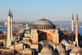 Hagiasophia view from Sultanahmet Mosque minaret Royalty Free Stock Photo