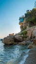 Beautiful view of Nerja beach with The Balcony of Europe (BalcÃÂ³n de Europa) above