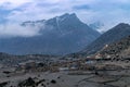 Beautiful view of Ngawal, Manang, Nepal under Annapurna circuit foggy mountains Royalty Free Stock Photo