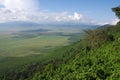 Landscape in the Ngorongoro crater in Tanzania Royalty Free Stock Photo