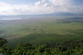 Landscape in the Ngorongoro crater in Tanzania Royalty Free Stock Photo