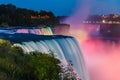 Beautiful view of Niagara Falls at night in Ontario, Canada Royalty Free Stock Photo