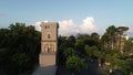 Beautiful view of Niko Nikoladze clock tower in Poti, Georgia