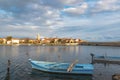 Beautiful view of Nin town with moored boats, Dalmatia, Croatia Royalty Free Stock Photo