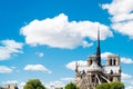 Beautiful view Notre Dame Cathedral in paris Royalty Free Stock Photo