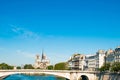 Beautiful view Notre Dame Cathedral in Paris Royalty Free Stock Photo